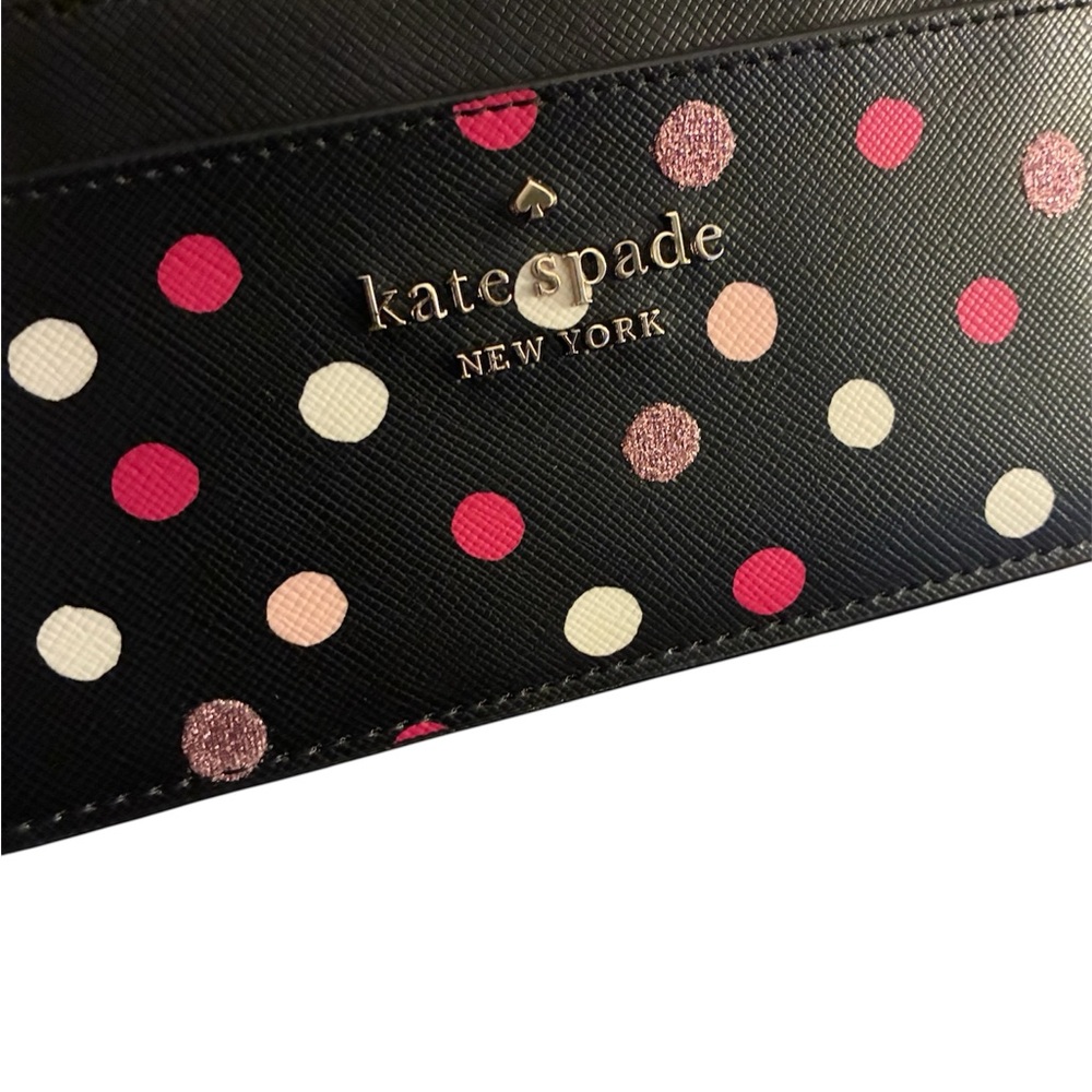 KATE SPADE Glitter Polka Dot Card Holder - Picture 5 of 6